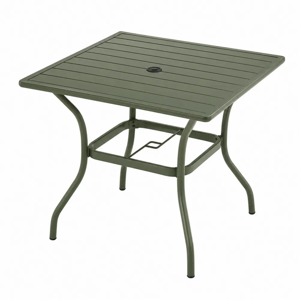 Stół ogrodowy metalowy 70x70 cm zielony
