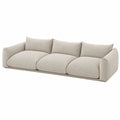 Sofa modułowa 3-osobowa z tkaniny sztruksowej beżowa