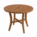 Okrągły stół ogrodowy z drewna teak, średnica 90 cm